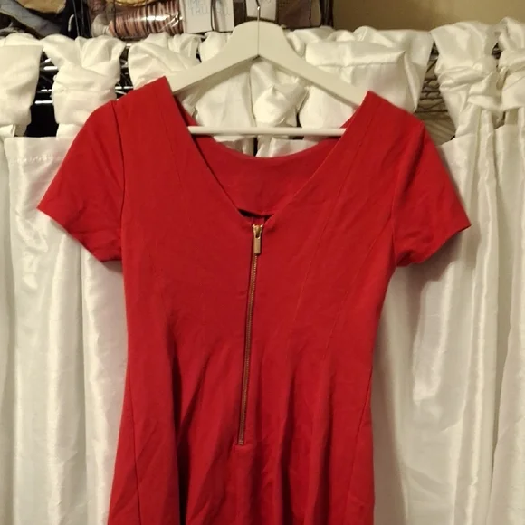 Banana Republic Vibrant Red Short Sleeve Dress 4P 🩵🩵🩵🩵 - Picture 8 of 11